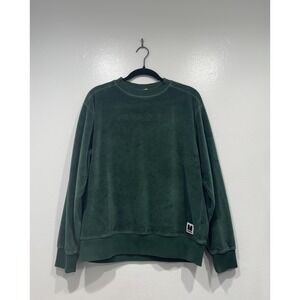 Monet Skateboards Size Small Green Velour Sweatshirt‎ Long Sleeve Pullover READ
